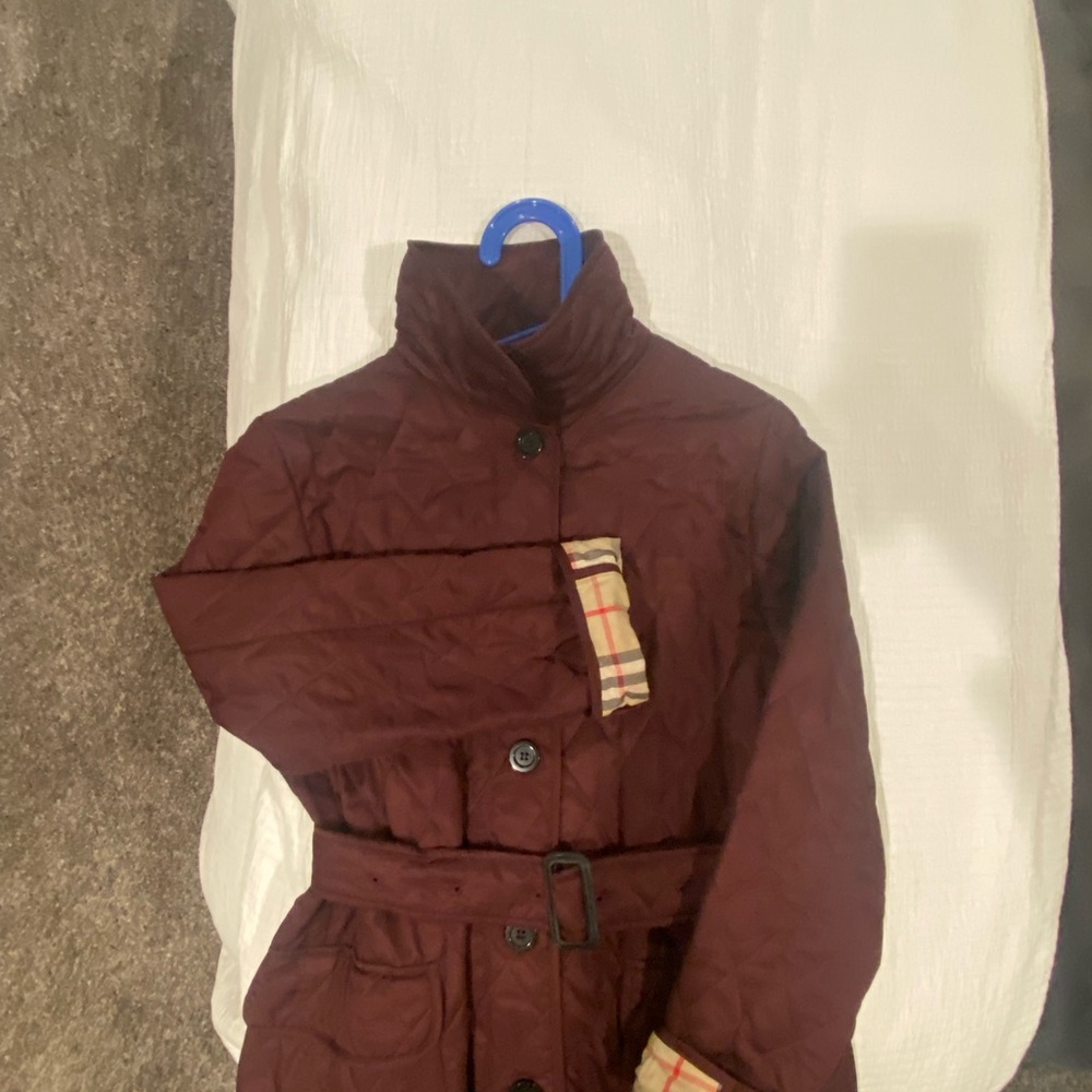 Light burgundy jacket with belt